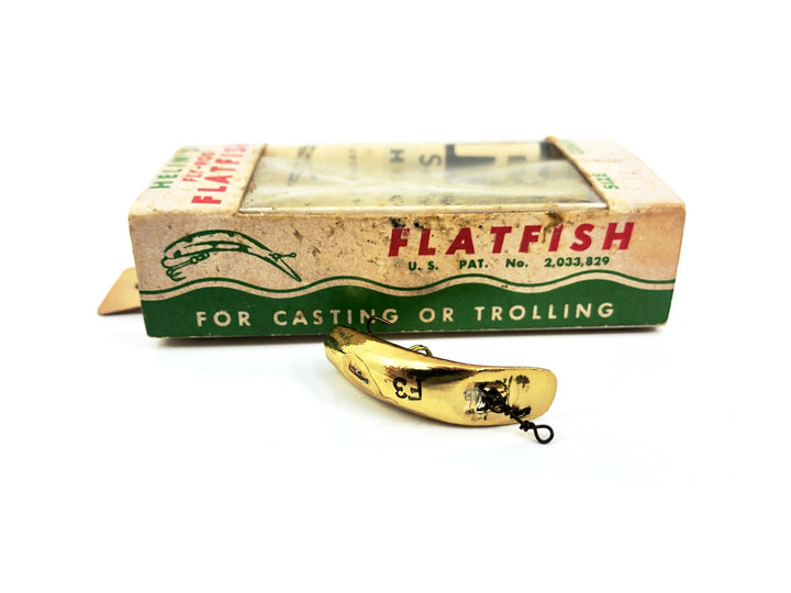 Vintage Helin Flatfish F3, GPL Gold Plated Color with Box