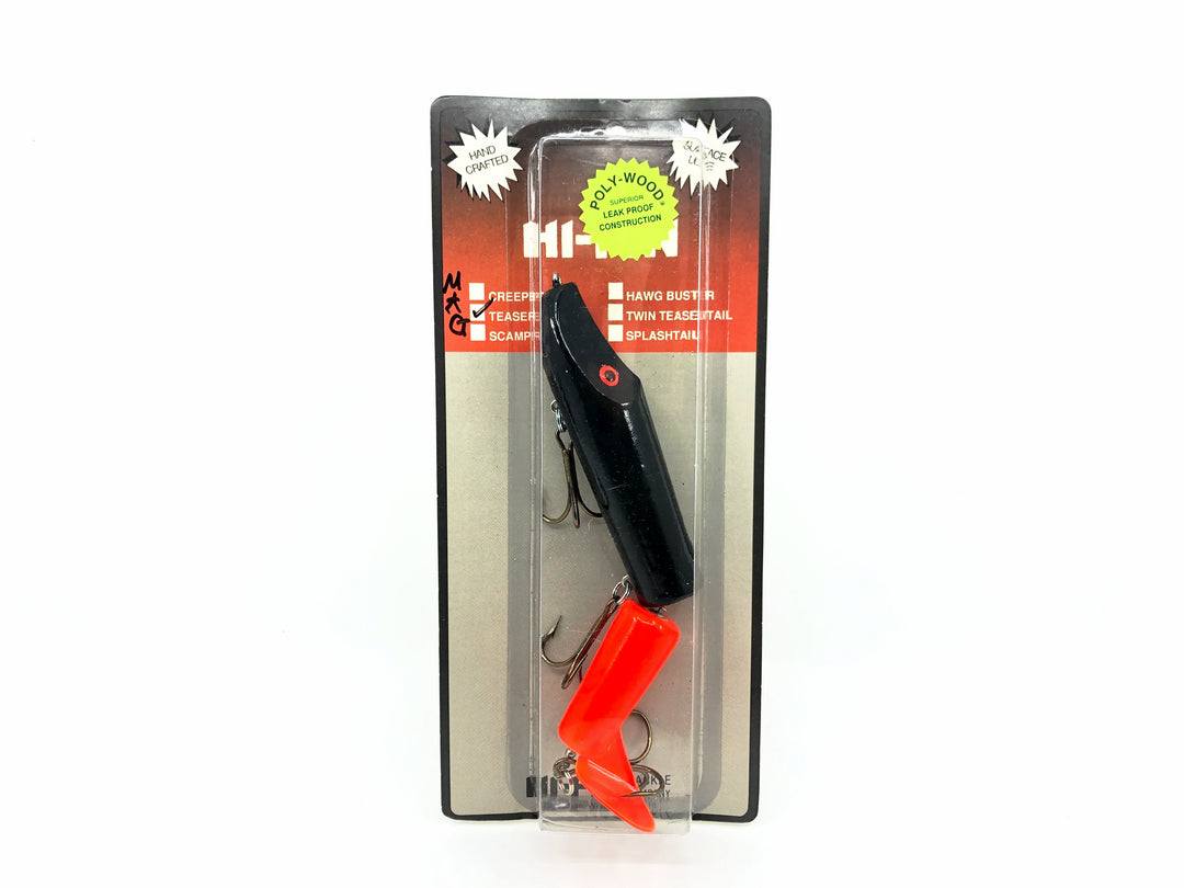 Hi-Fin Magnum Teasertail, Black/Blaze Orange Tail Color on Card