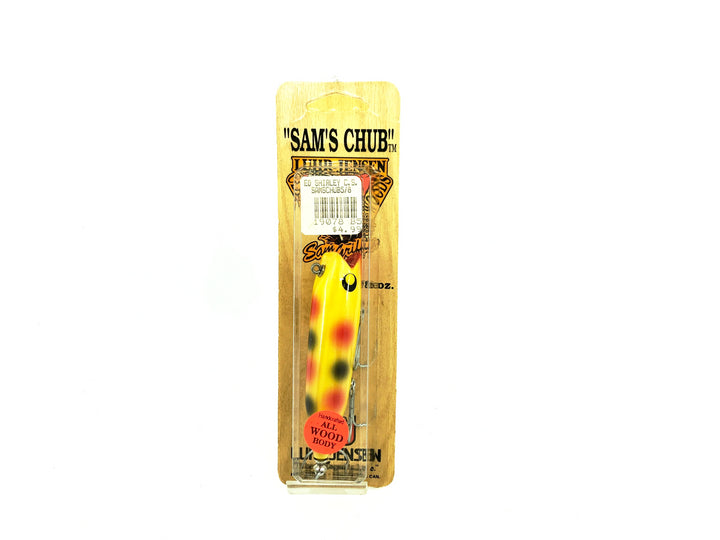 Luhr Jensen Sam's Chub, Yellow/Black &amp; Red Dots Color on Card