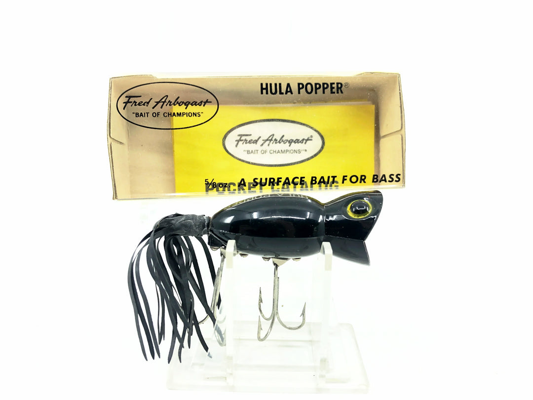 Arbogast Hula Popper 750, B Black Color with Box