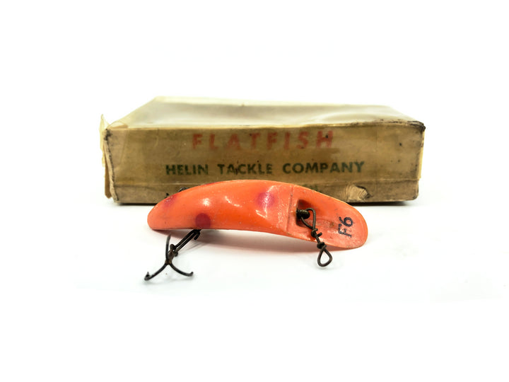 Vintage Helin Flatfish F6, OR Orange Color with Box