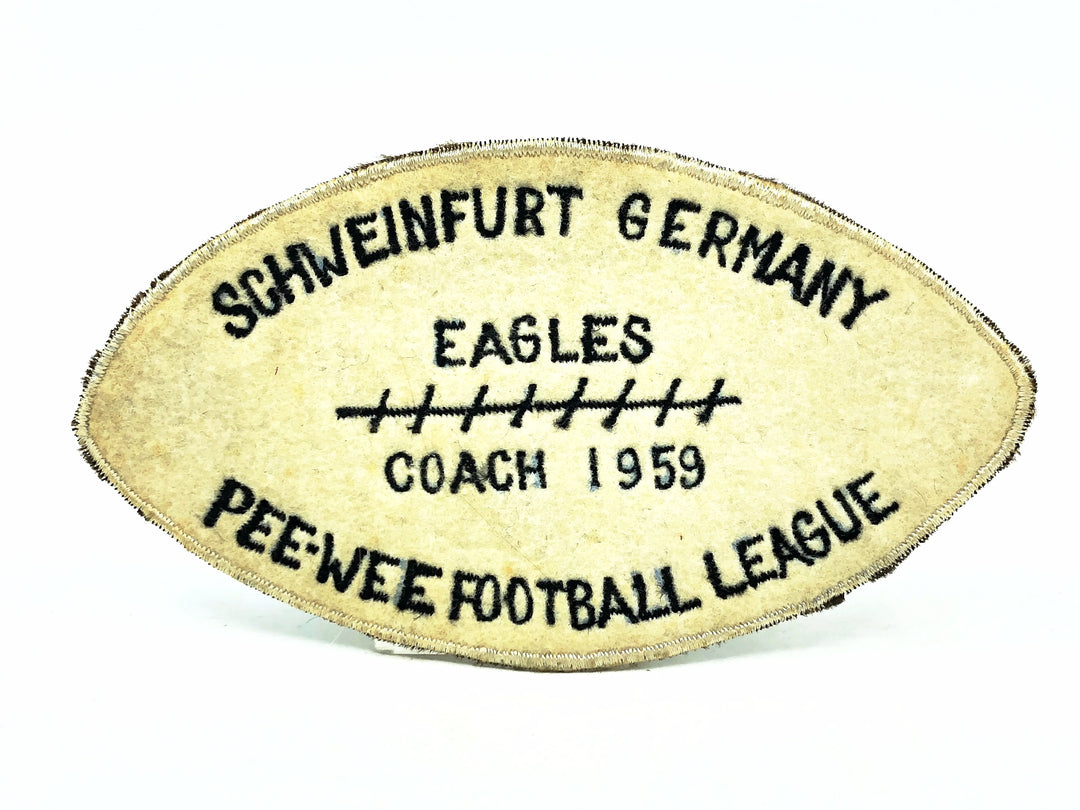 Schweinfurt Germany Eagles Pee-Wee football League Coach 1959 Patch