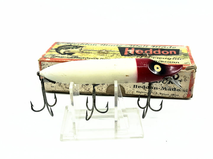 Heddon Vamp Spook, RH Red Head/White Color with Box