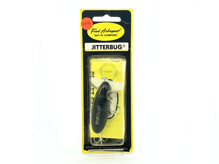 Arbogast Jitterbug 3/8oz, Black Color on Card