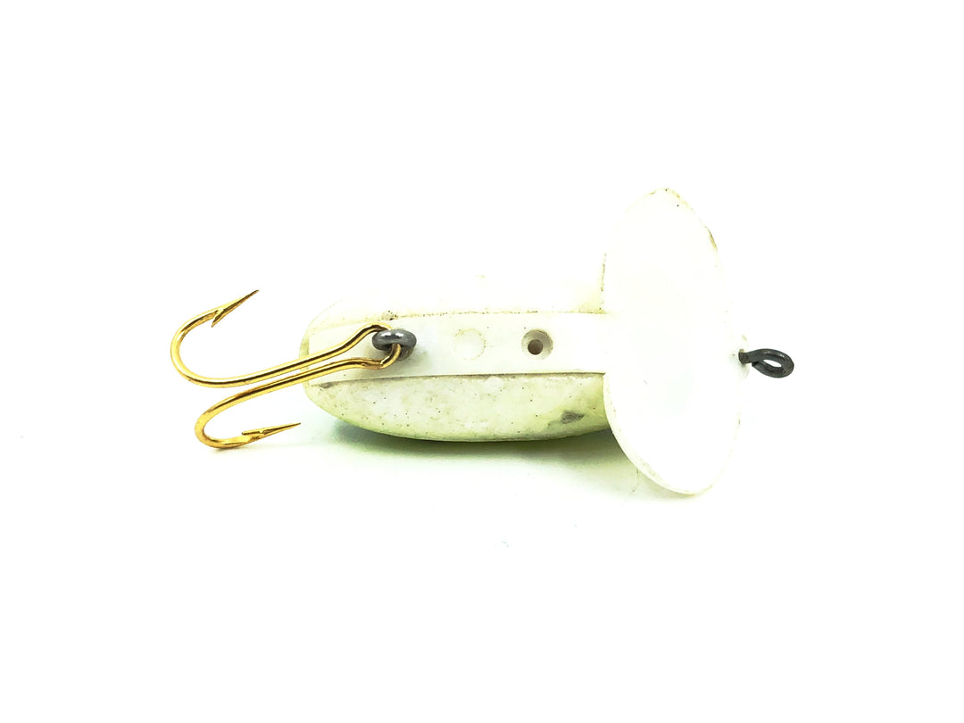 Arbogast Jitterbug 1/8oz Flyrod, Frog/White Belly Color, Plastic lip Styrofoam Body