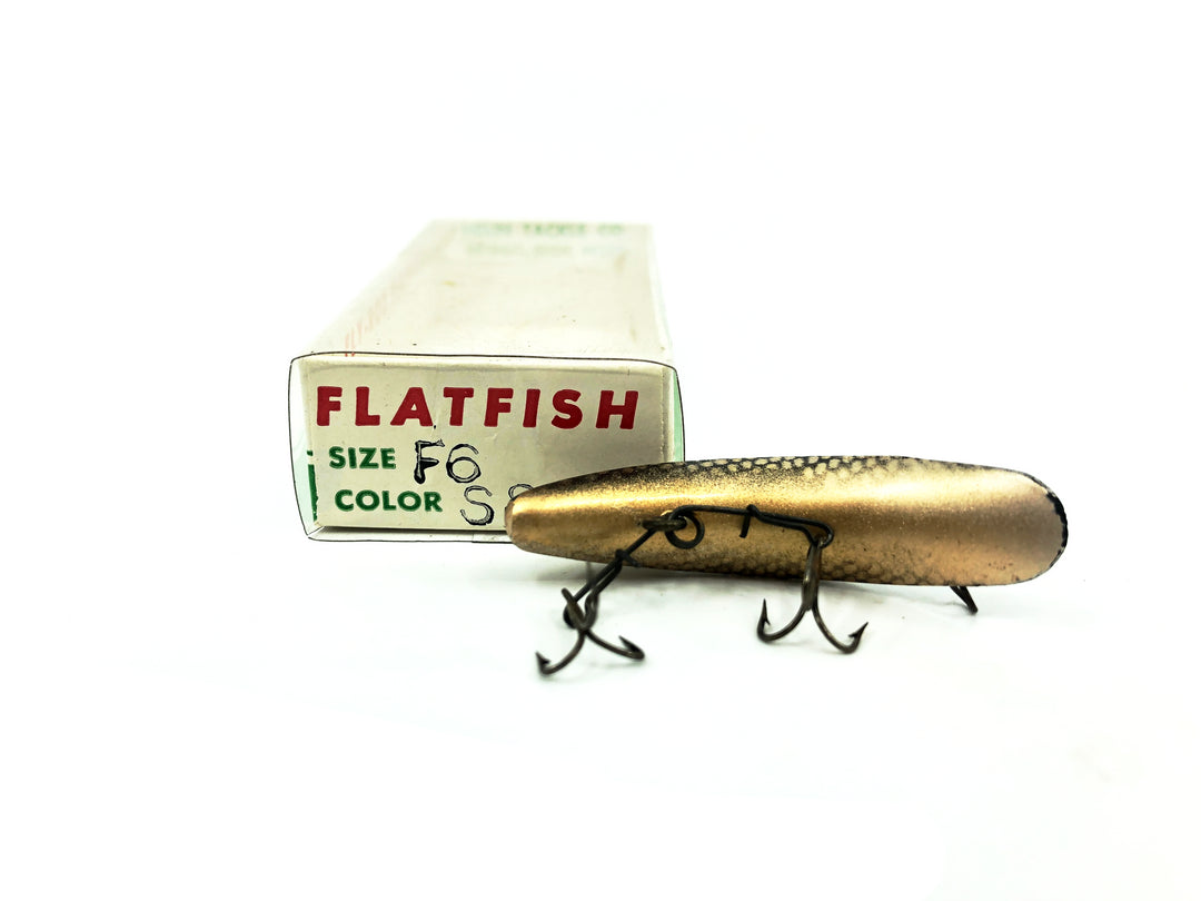 Vintage Helin Flatfish F6, SS Silver Scale Color with Box