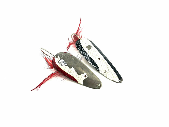 Eppinger Dardevle Weedless Combo, Black/White, Red/White Color