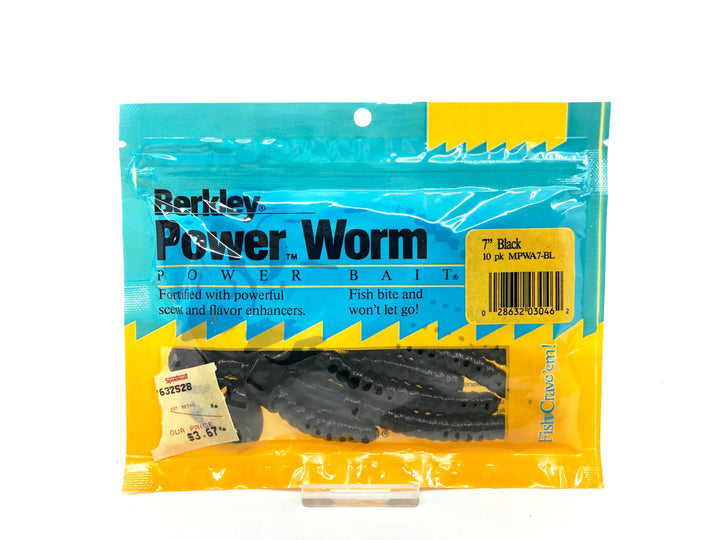 Berkley Powerbait Power Worm 7", Black Color