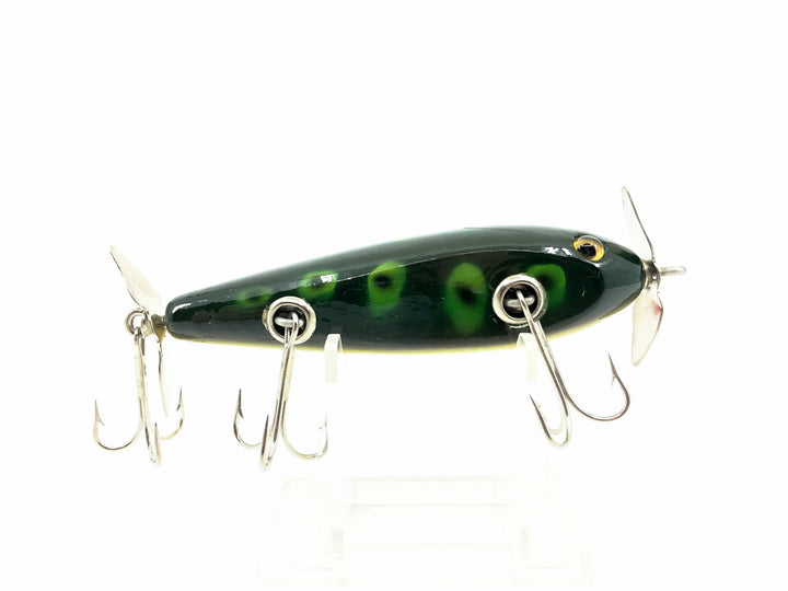 Creek Chub 1500 Wooden GE Injured Minnow, F Frog Color