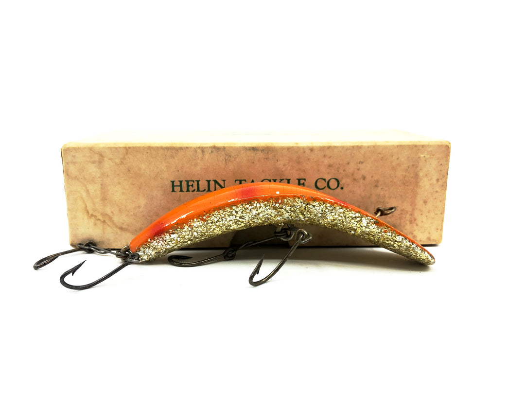 Vintage Helin Flatfish U20, OG Orange Top/Gold Bottom Color with Box