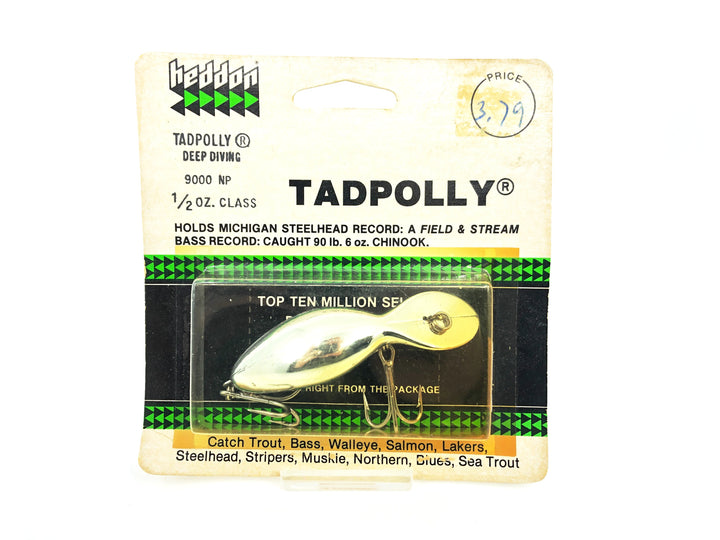 Heddon 9000 Tadpolly Spook, NP Nickel Plating Color on Card