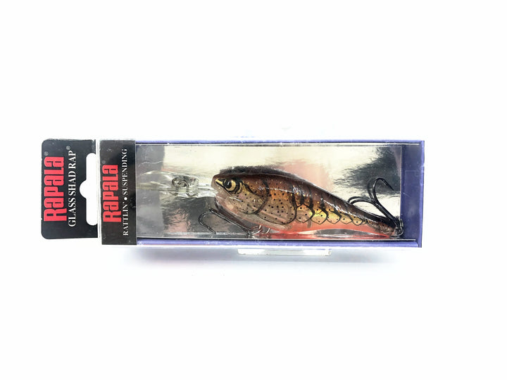 Rapala Glass Shad Rap GSR07-GBCW, Glass Brown Crawdad Color in Box