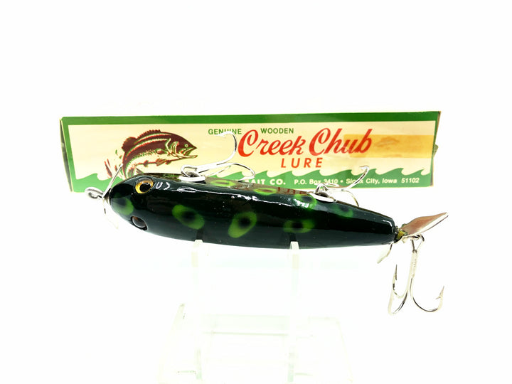 Creek Chub 1500 Wooden Injured Minnow, F Frog Color w/Box