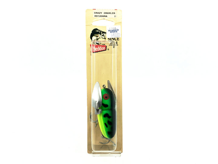 Heddon Crazy Crawler 9120, GRA Green Crawdad Color with Card