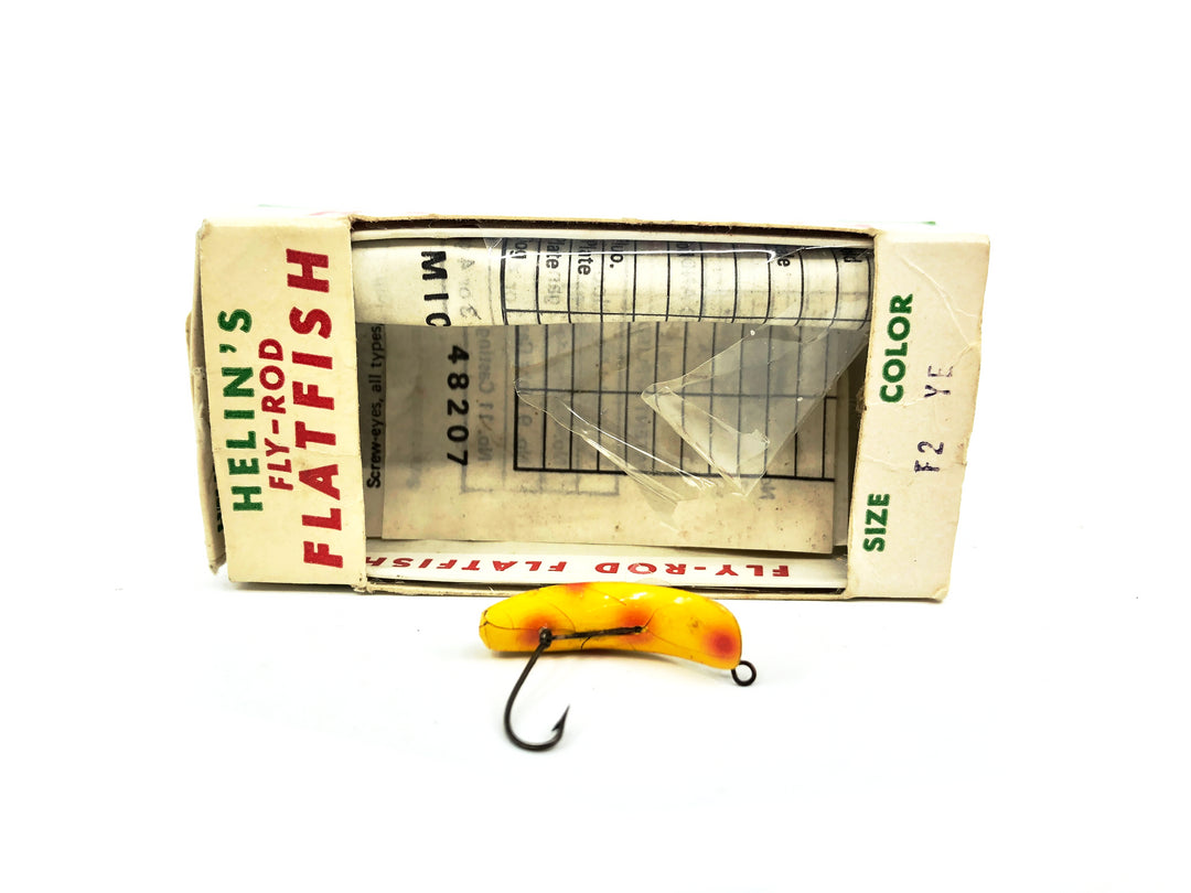 Vintage Helin Flatfish F2, YE Yellow with Box