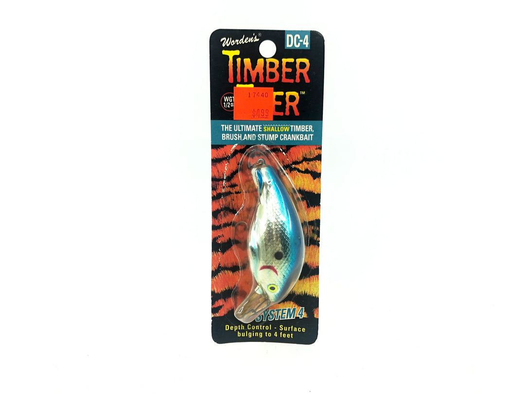 Timber Tiger Deflector DC-4, #218 Metallic Silver/Blue Back Color on Card