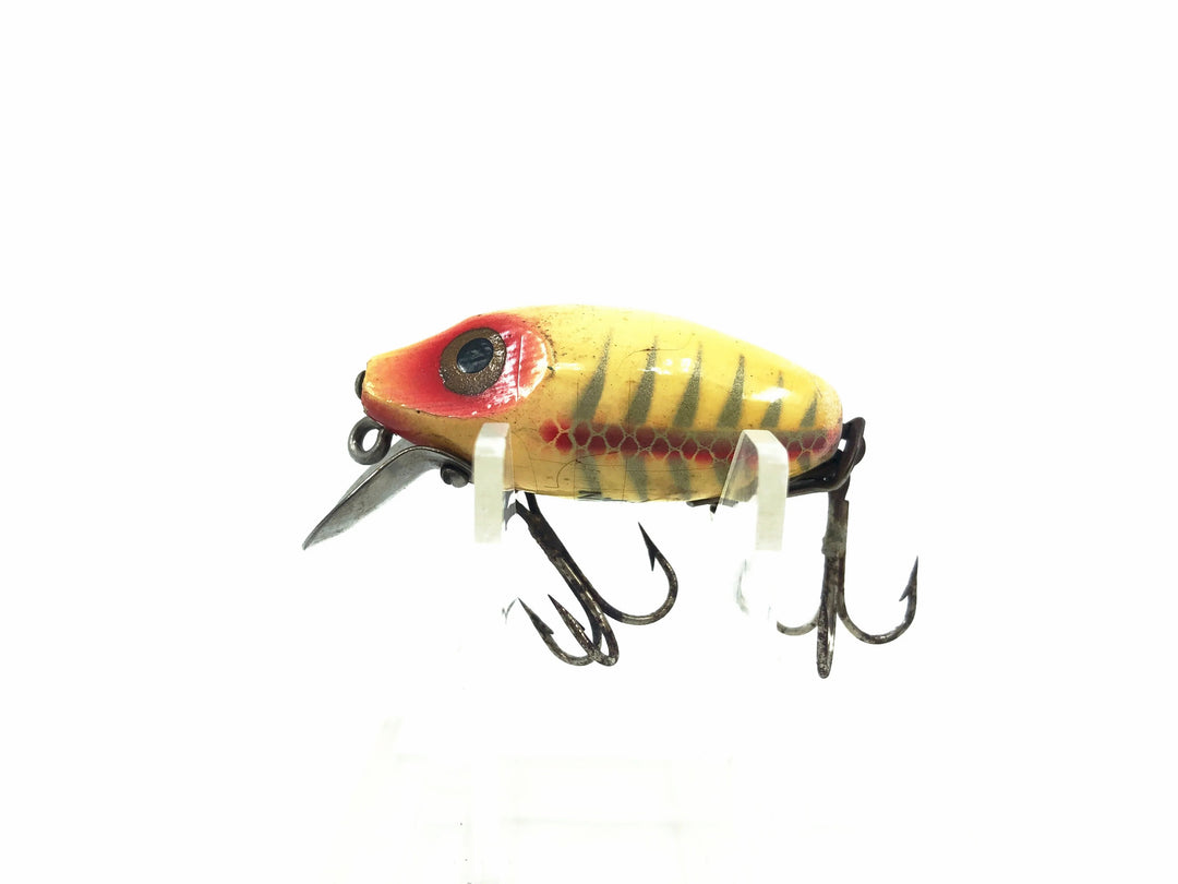 Heddon Wooden Midgit Digit River Runt, XRW White Shore Minnow Color