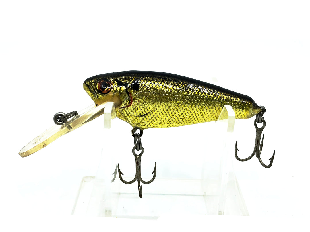 Bagley Small Fry Shad, Black on Gold Foil Color