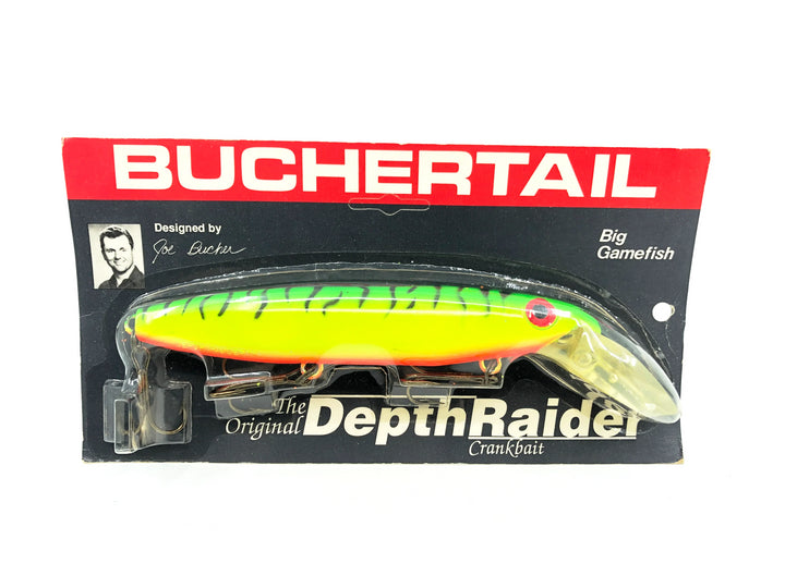 Joe Bucher Tackle Co. Buchertail Depth Raider 8", Firetiger Color New on Card