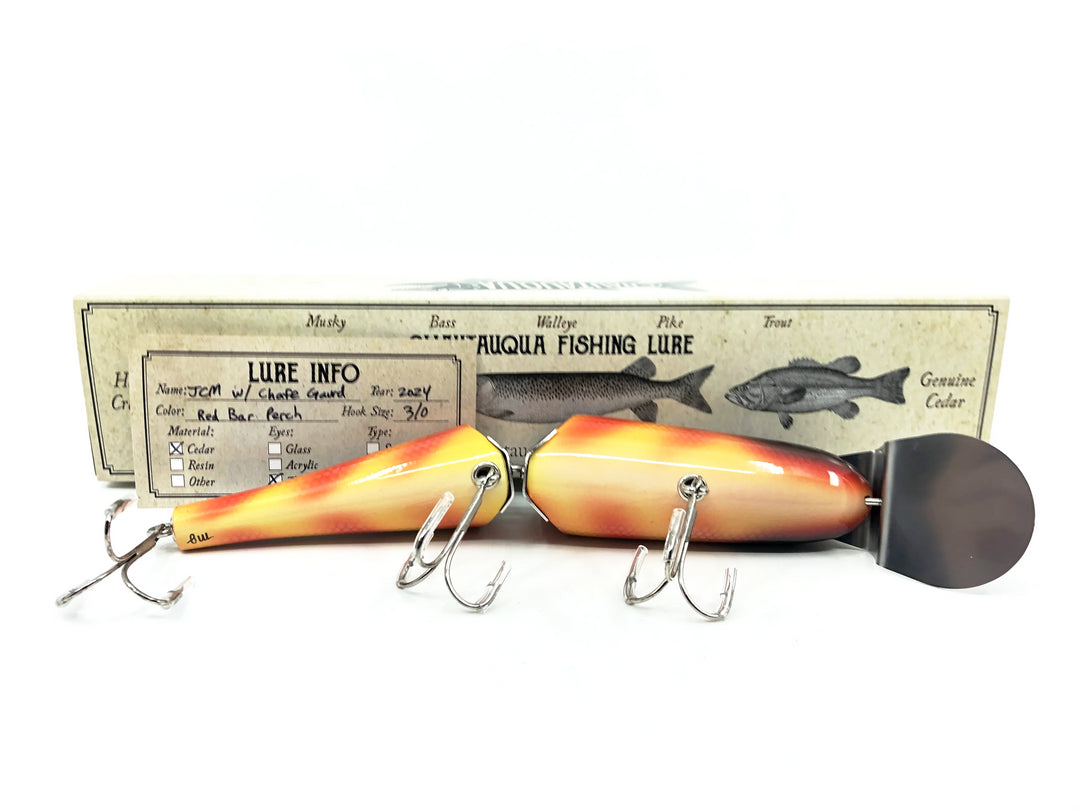 Jointed Chautauqua 8" Minnow w/Chafe Guard, Red Bar Perch Color