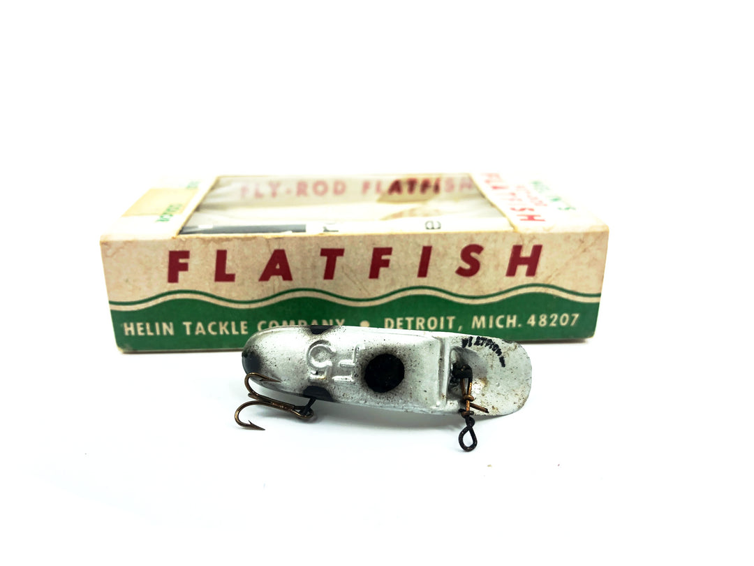 Vintage Helin Flatfish F5, SI Silver Black Spots Color with Box