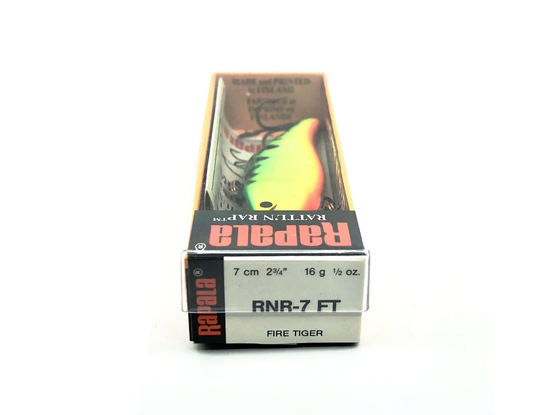 Rapala Rattlin' Rap RNR-7, FT Firetiger Color with Box - Vintage Color