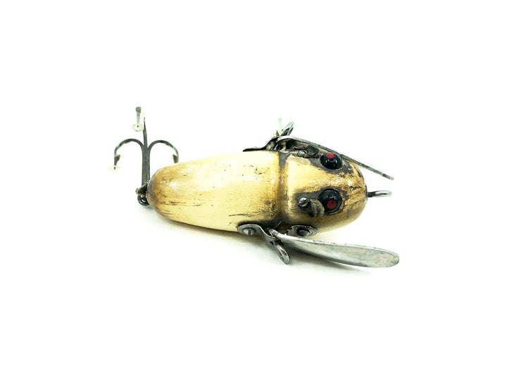 Heddon Wooden Crazy Crawler 2120 GM Grey Mouse Color, Two-Piece Hardware-Warrior!