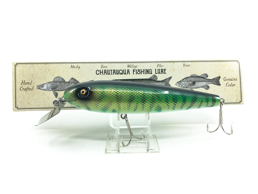 Chautauqua Magnum Wiggler Green Perch Color