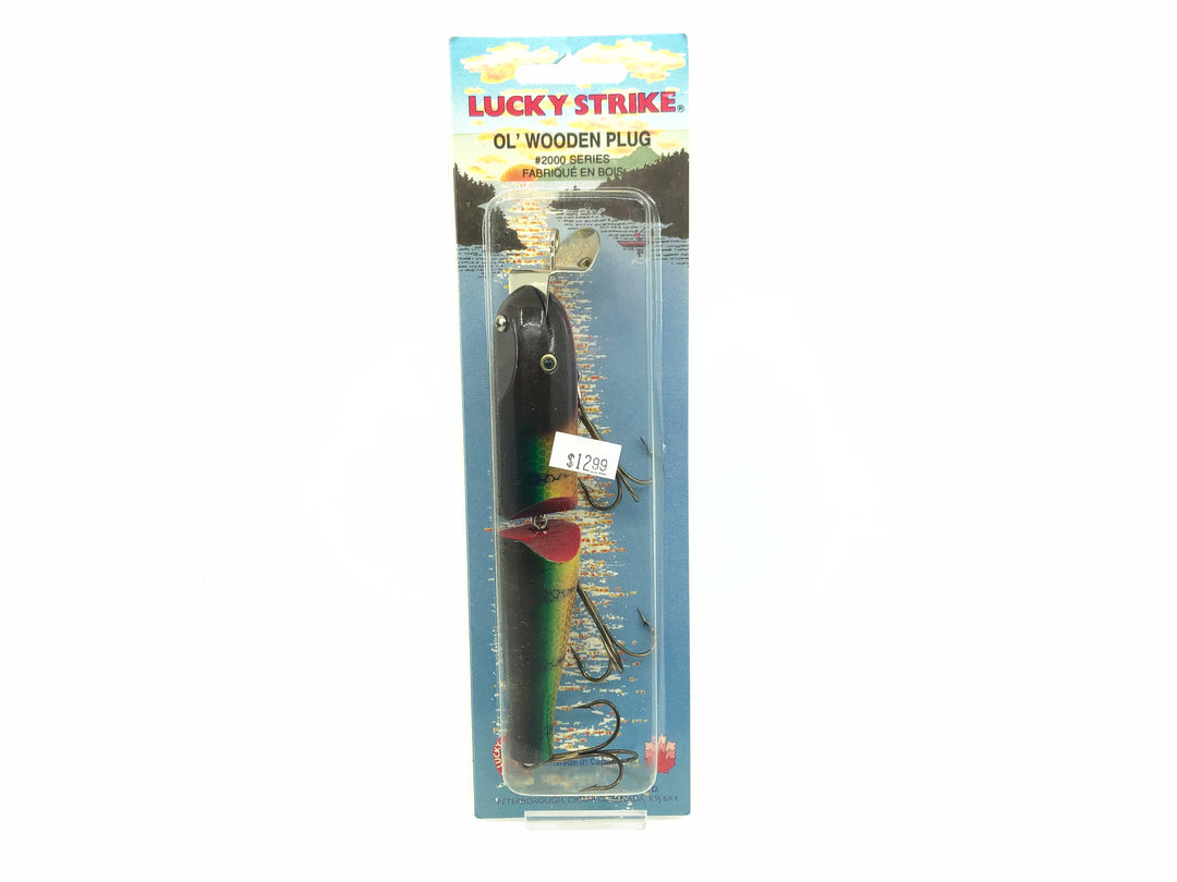 Lucky Strike 2000 Series Jointed Pikie, Green Perch Color Old Stock New on Card