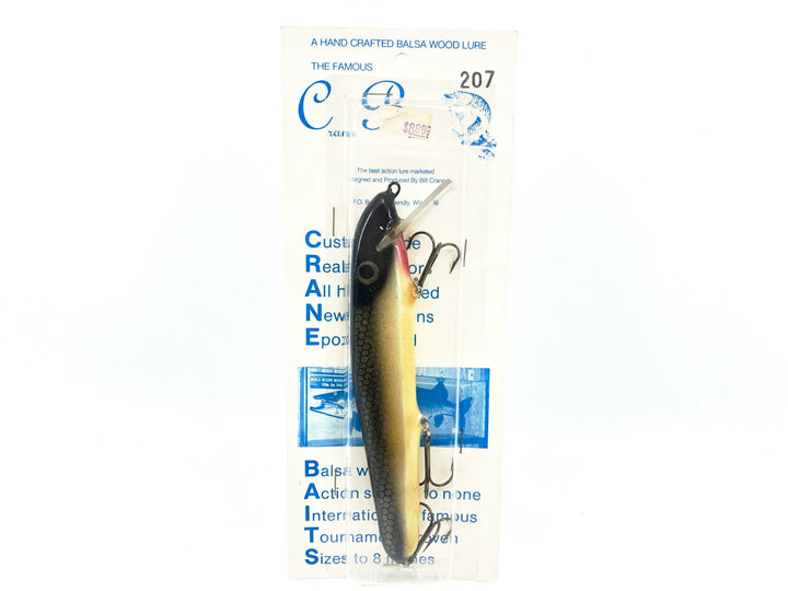 Crane 207 Musky Lure, Sucker Color on Card