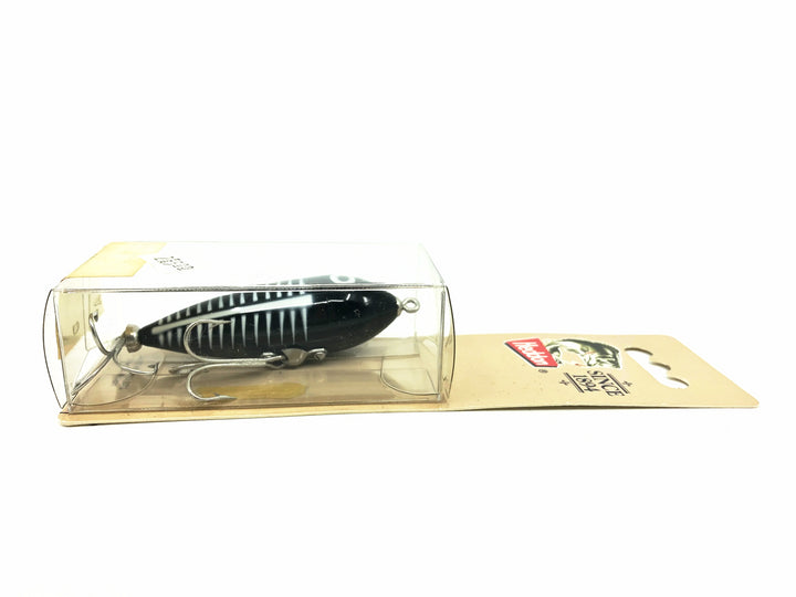 Heddon Baby Zara, XBW Black Shore Minnow Color, on Card