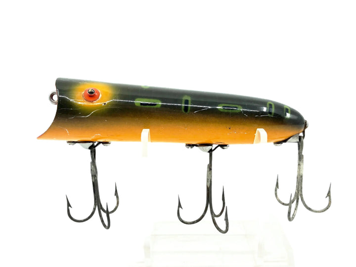 Wooden Heddon Lucky 13, BF Bullfrog Color