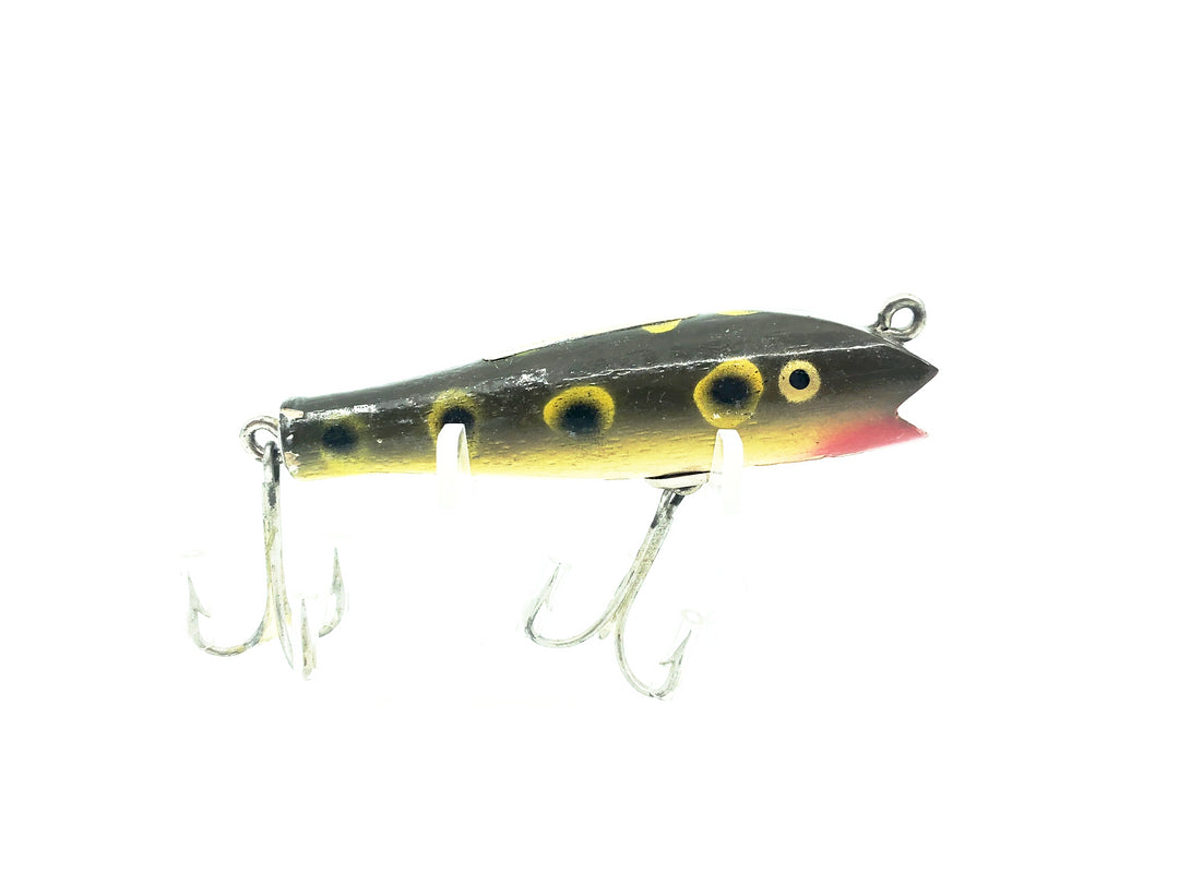 Creek Chub 8000 Midget Darter in Frog Color 8019 - Vintage Wooden Lure