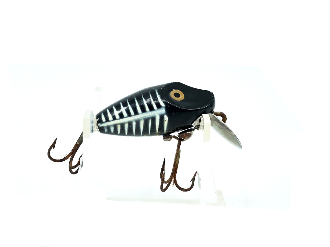 Heddon Midgit Digit River Runt Spook 9020, XBW Black Shore Color