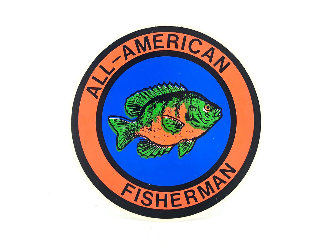 Vintage All-American Fisherman Sticker