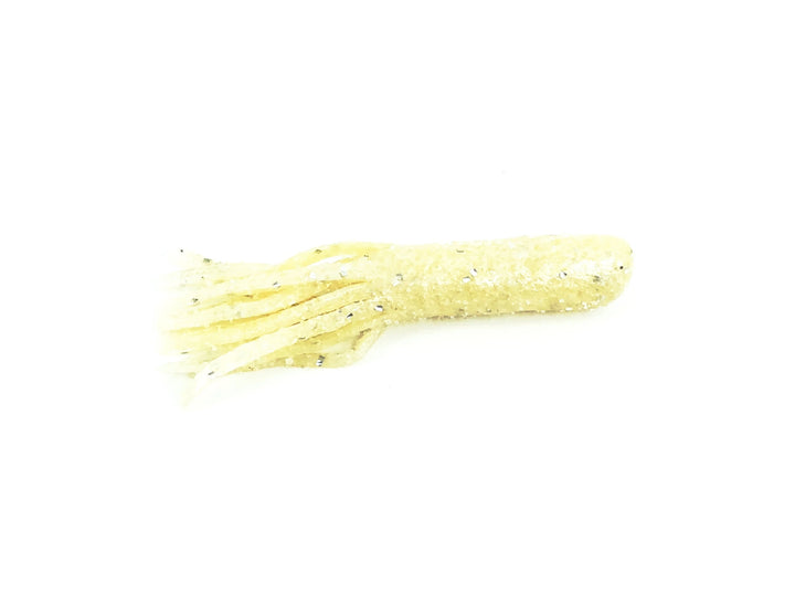 Get Bit Baits X Viper Tackle Finesse Soft Tube Bait 2 1/2", White Silver Fin Color - 5 Pack