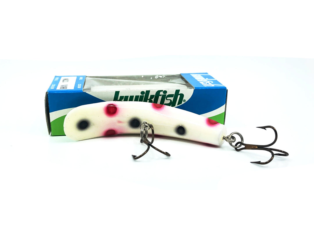 Kwikfish K11 WH White Red & Black Spots Color in Box New Old Stock