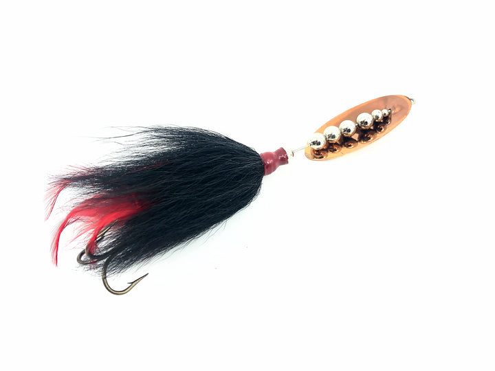 Grim Reaper Inline Spinner 1 2/5oz, Bronze Spoon/Black & Red Bucktail