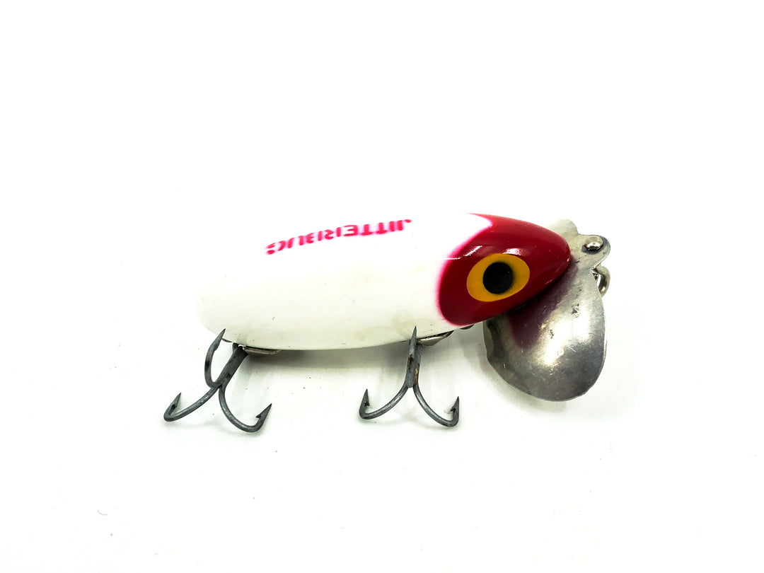 Arbogast Jitterbug 3/8oz, Red Head/White Body Color