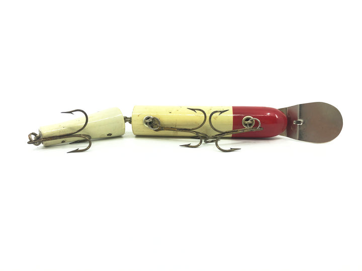 Wooden Jointed Pikie Lure, Red/White Color