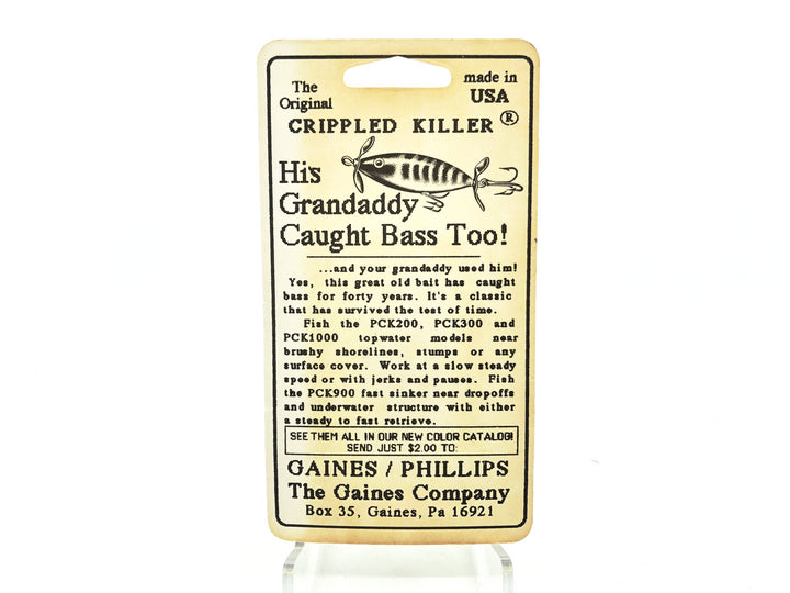 Gaines/Phillips Crippled Killer PCK-300, #8 Black Color on Card