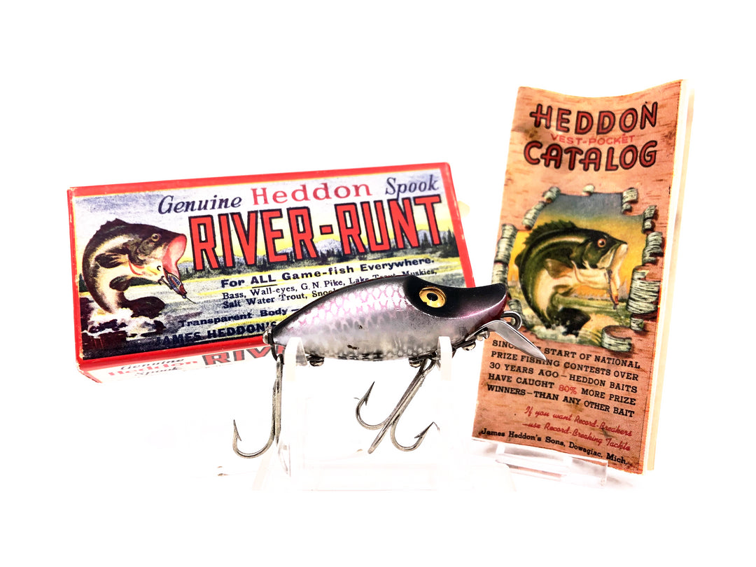 Heddon Midget River Runt Spook Sinker 9010-P, Shiner Scale Color with Box