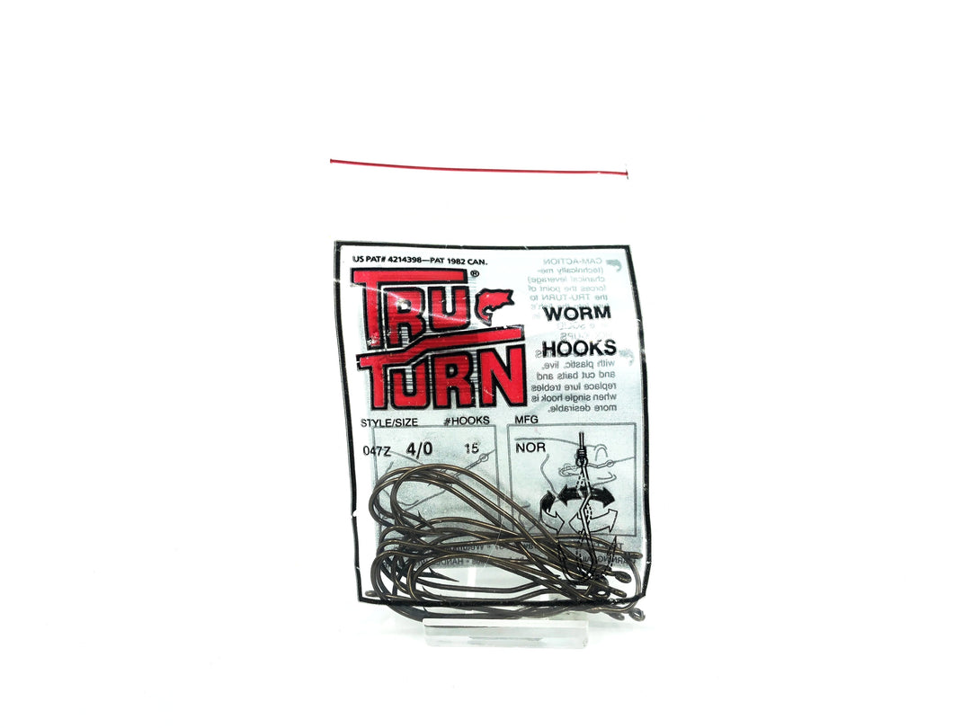 Tru Turn Worm Hooks 4/0 - 15 Count