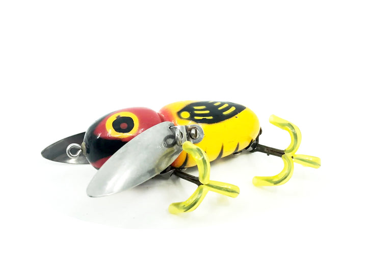 Heddon Wooden Crazy Crawler 2100 YRH Yellow Red Head Color