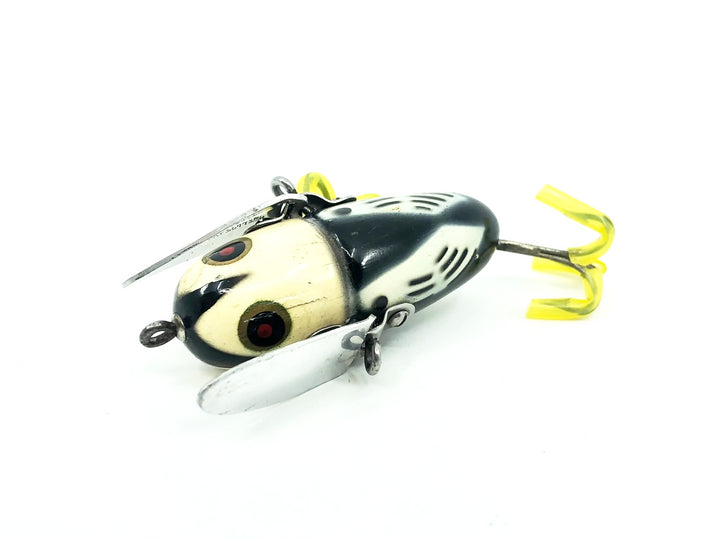 Heddon Wooden Crazy Crawler 2120 BWH Black White Head Color