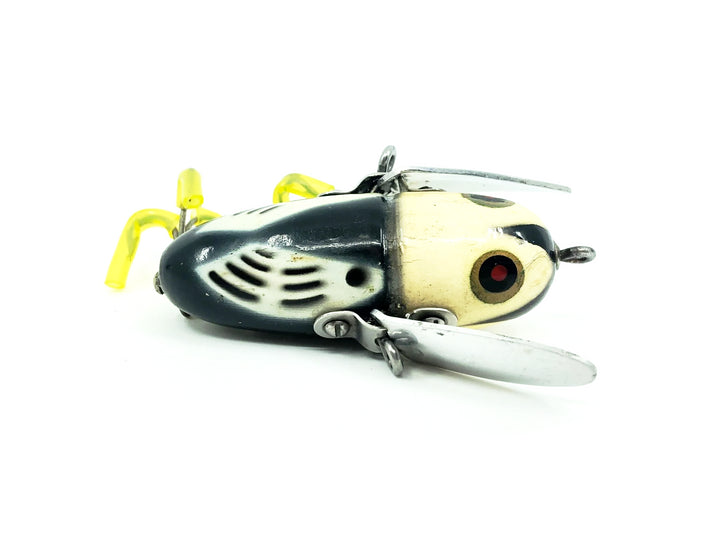 Heddon Wooden Crazy Crawler 2120 BWH Black White Head Color