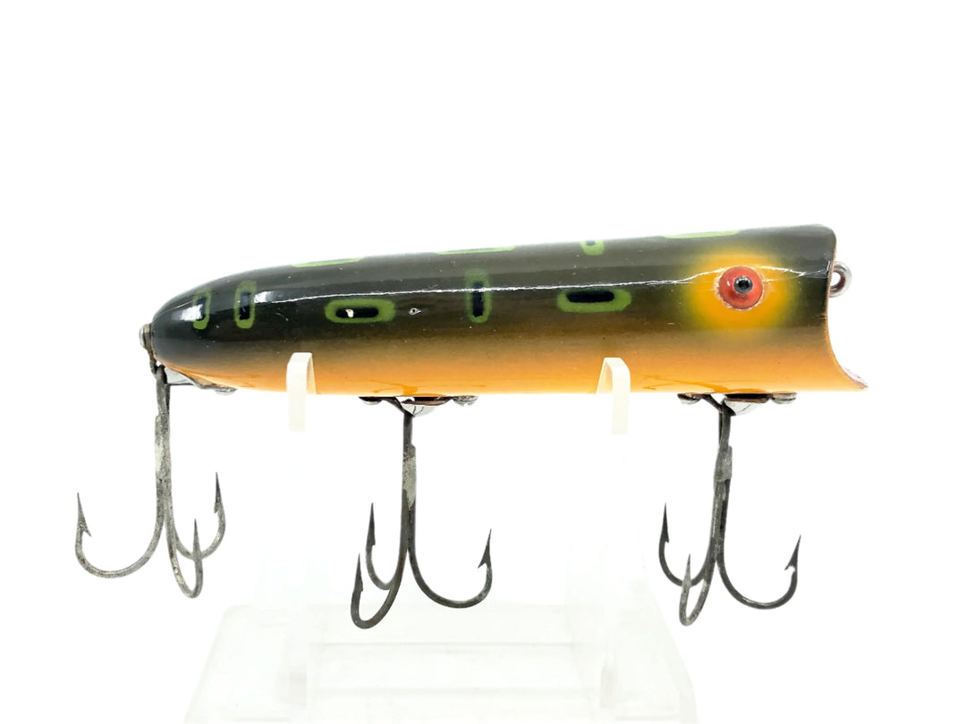 Wooden Heddon Lucky 13, BF Bullfrog Color