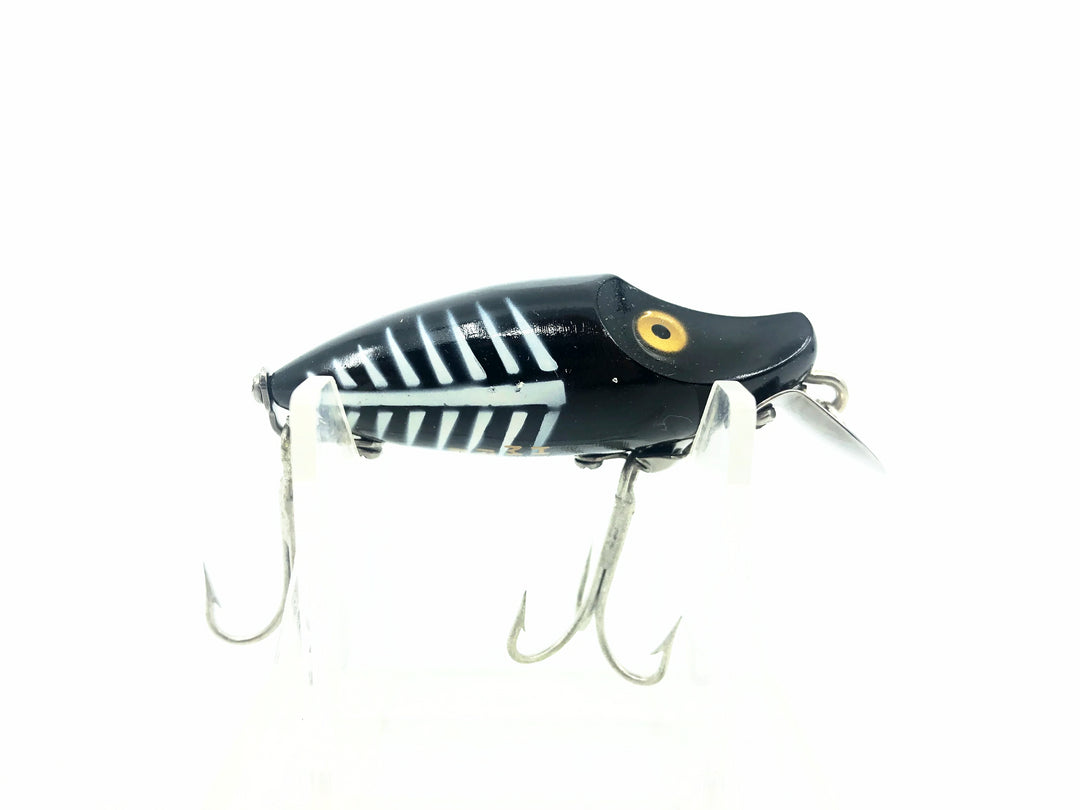 Heddon Midget River Runt Spook 9010, XBW Black Shore Color