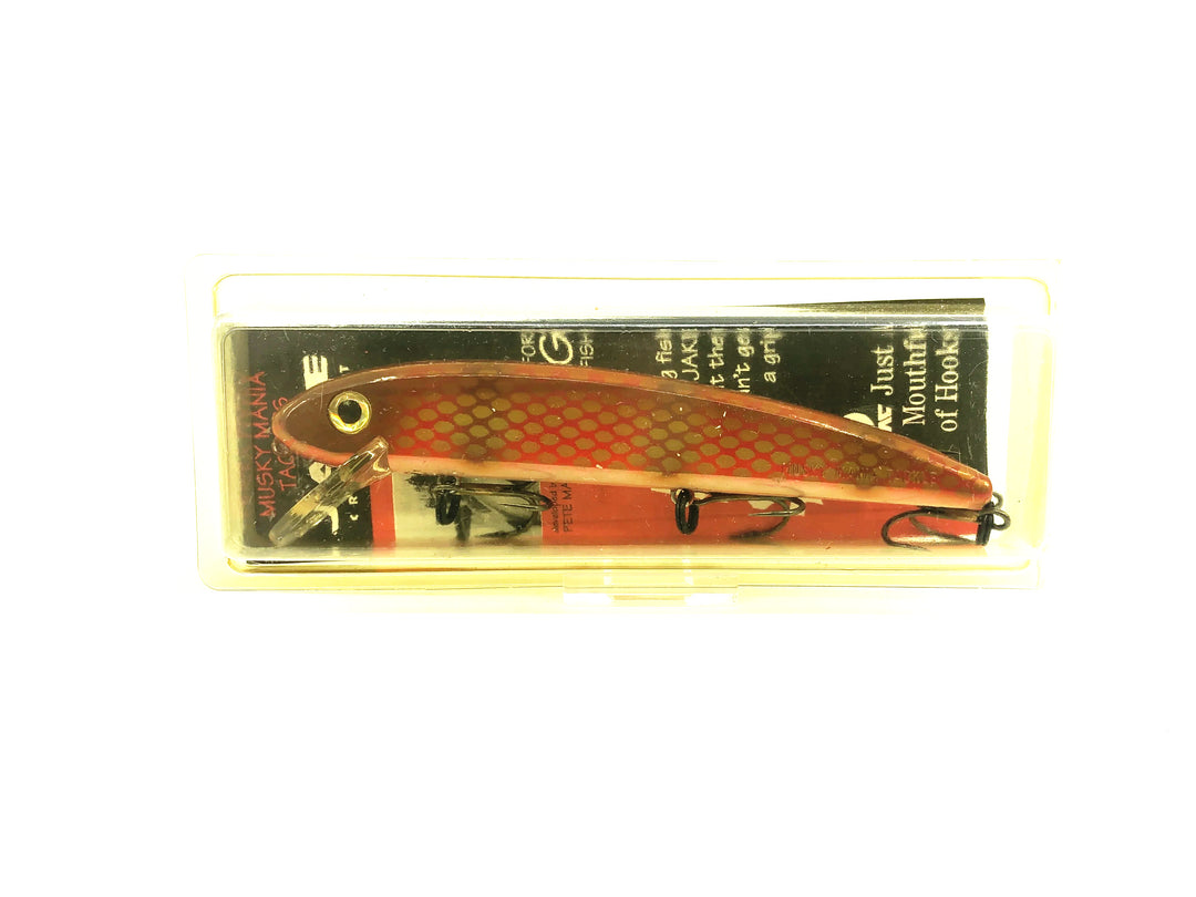 Jake 6" Musky Bait, Redhorse Color New on Card