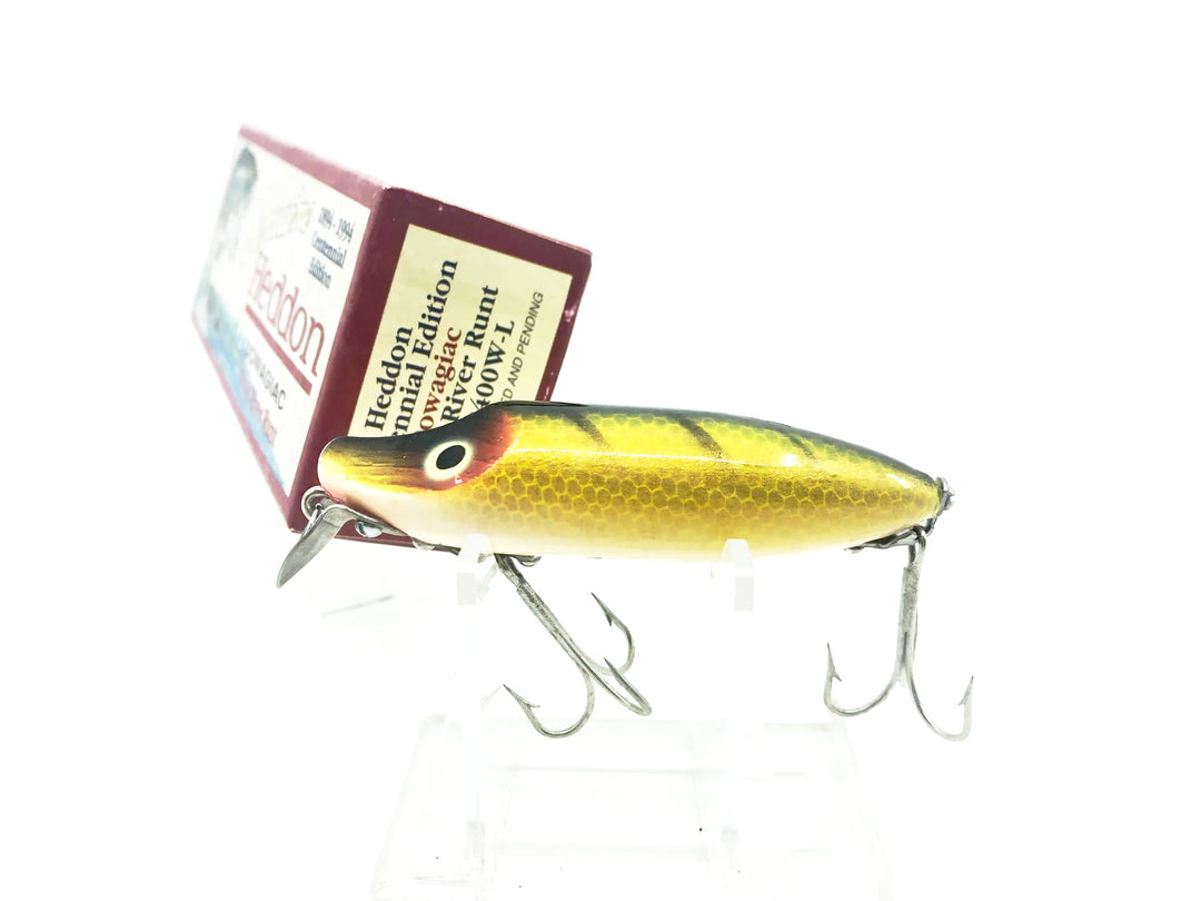 Heddon Centennial Edition Wood River Runt New in Box No. 9400W-L Perch Color-LOW #80!!!